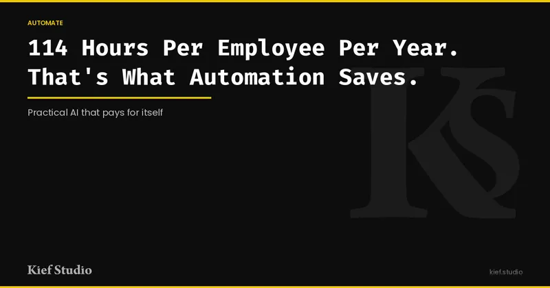 114 Hours Per Employee Per Year. That's What Automation Saves.