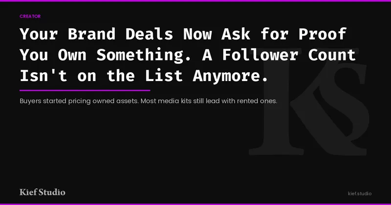 Your Brand Deals Now Ask for Proof You Own Something. A Follower Count Isn't on the List Anymore.
